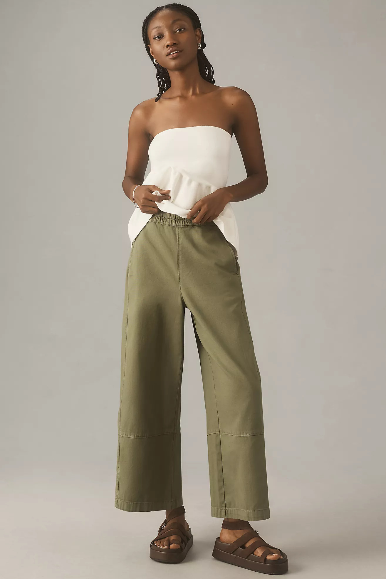 The Izzie Relaxed Pull-On Barrel Pants by Pilcro | Anthropologie (US)