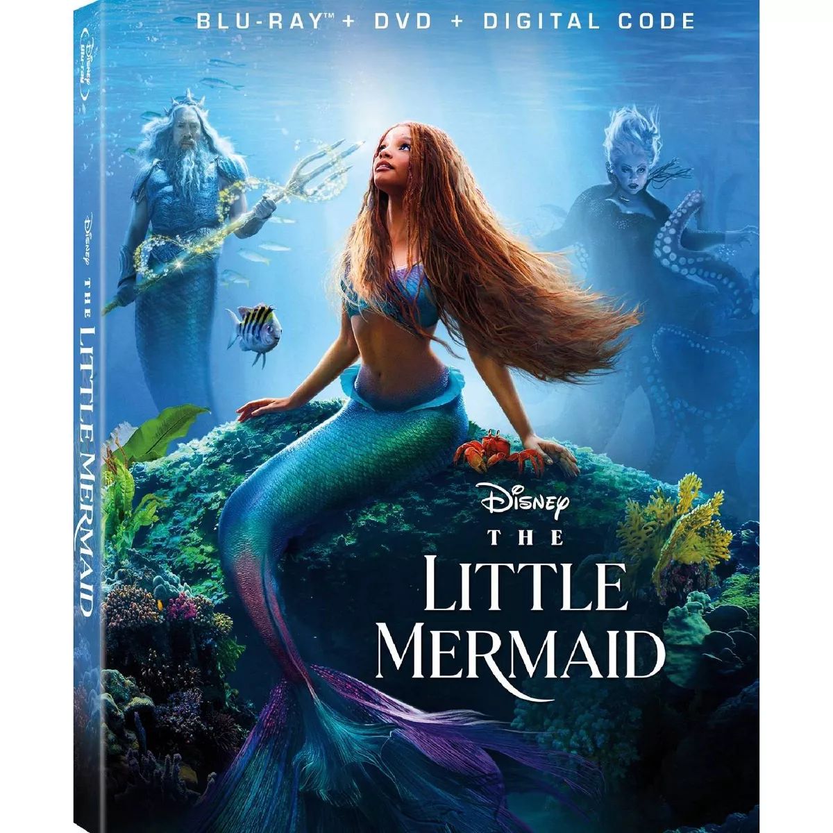 The Little Mermaid 2023 (Blu-ray + DVD + Digital Code) | Target