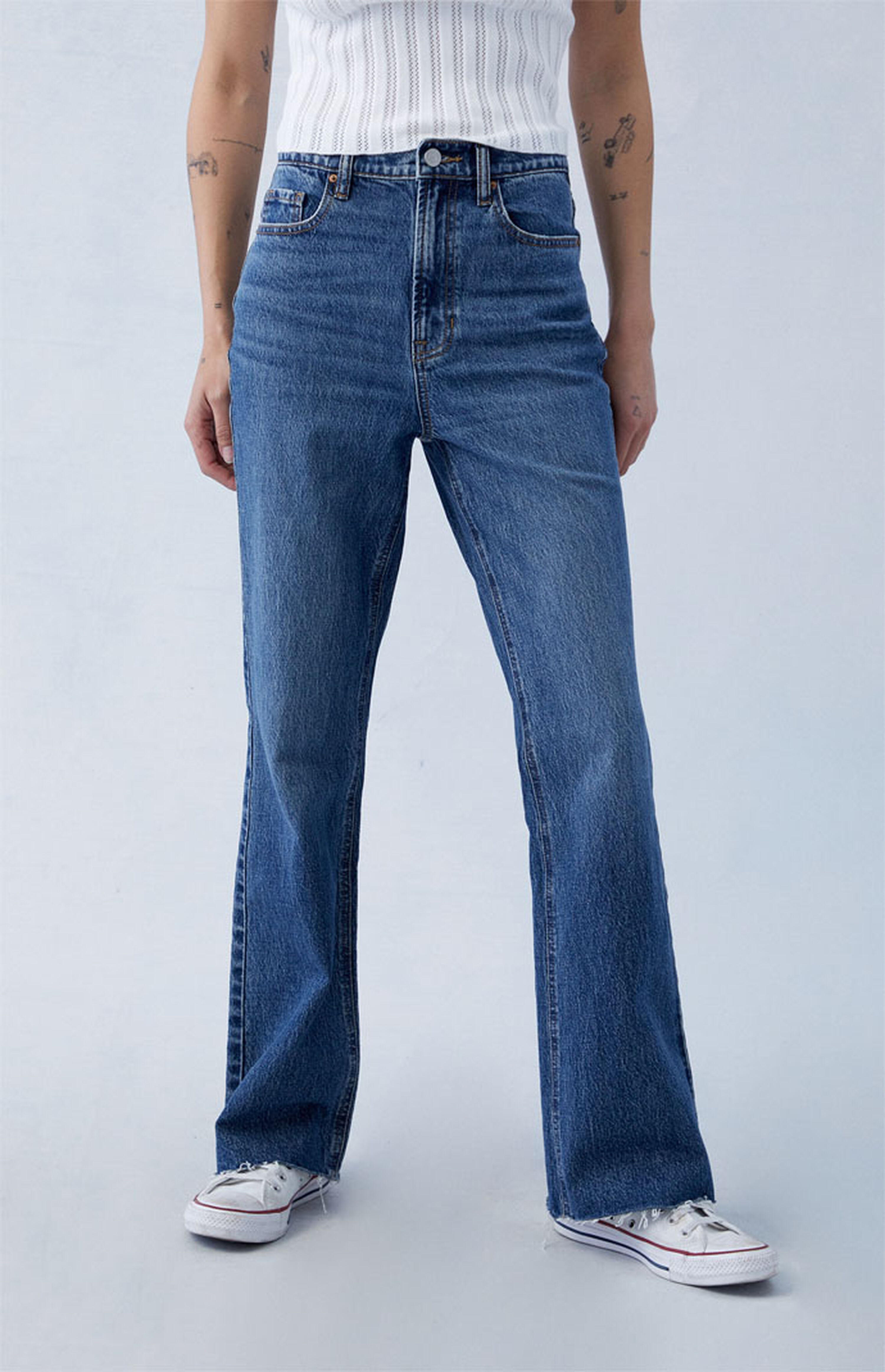 PacSun Eco Stretch Indigo High Waisted Bootcut Jeans | PacSun | PacSun