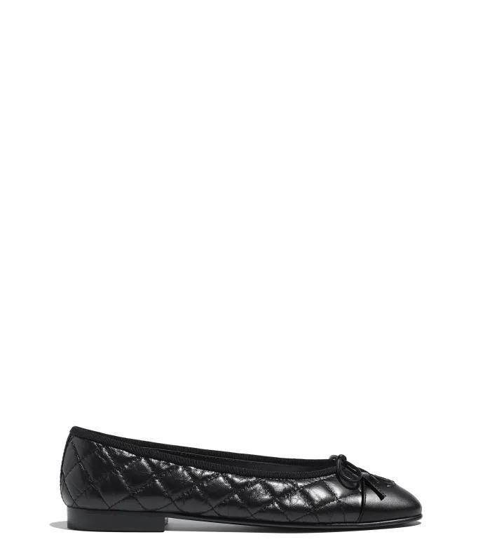 Ballet flats - Aged calfskin, black — Fashion | CHANEL | Chanel, Inc. (US)