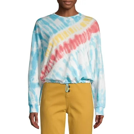 No Boundaries Juniors' Cinched Waist Sweatshirt | Walmart (US)