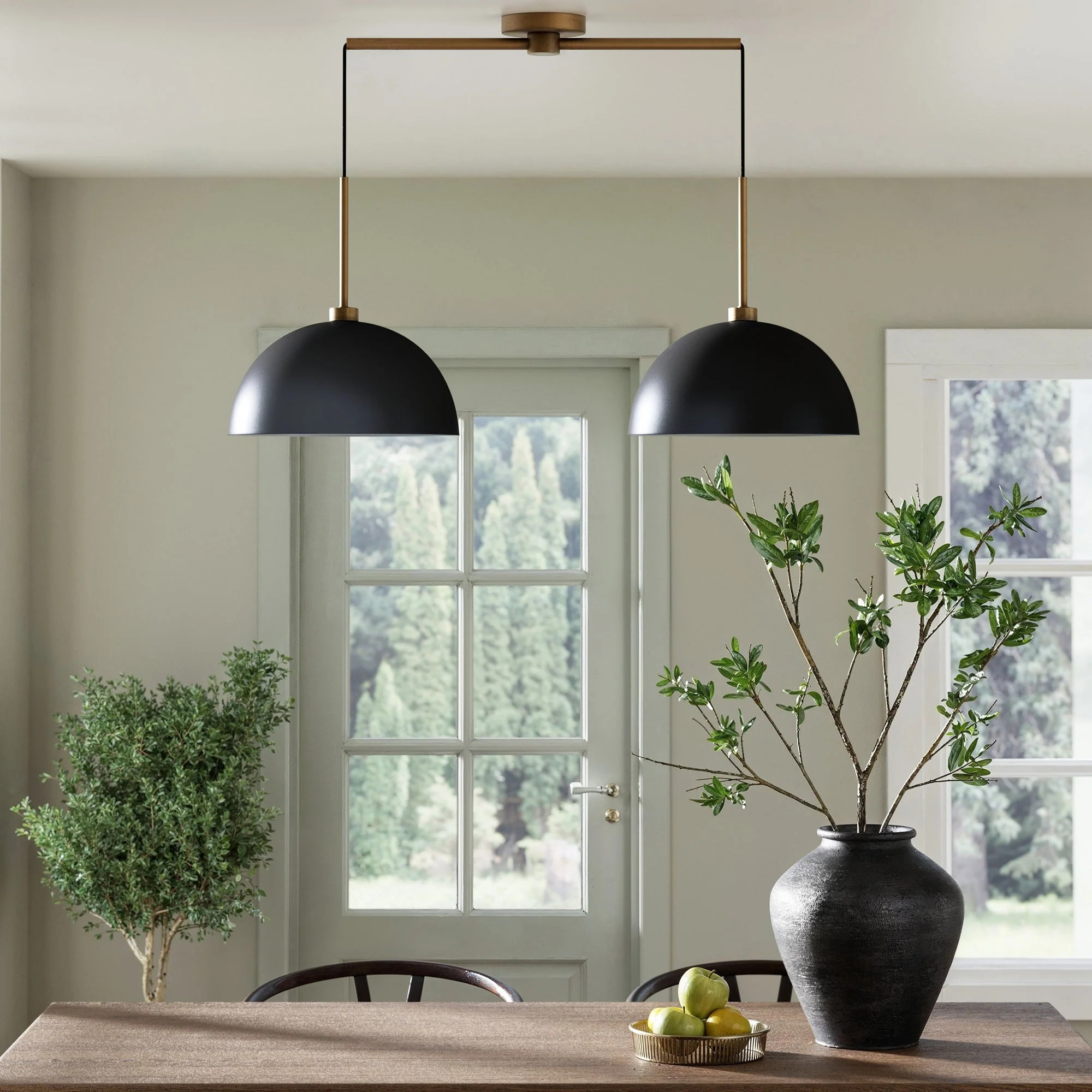 Metal Hanging Ceiling Pendant Light Black | Nathan James