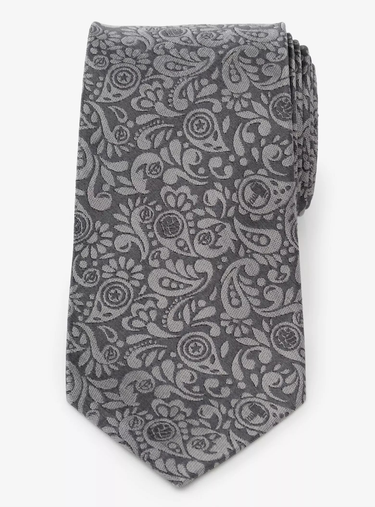 Marvel Avengers Paisley Icons Gray Tie | BoxLunch
