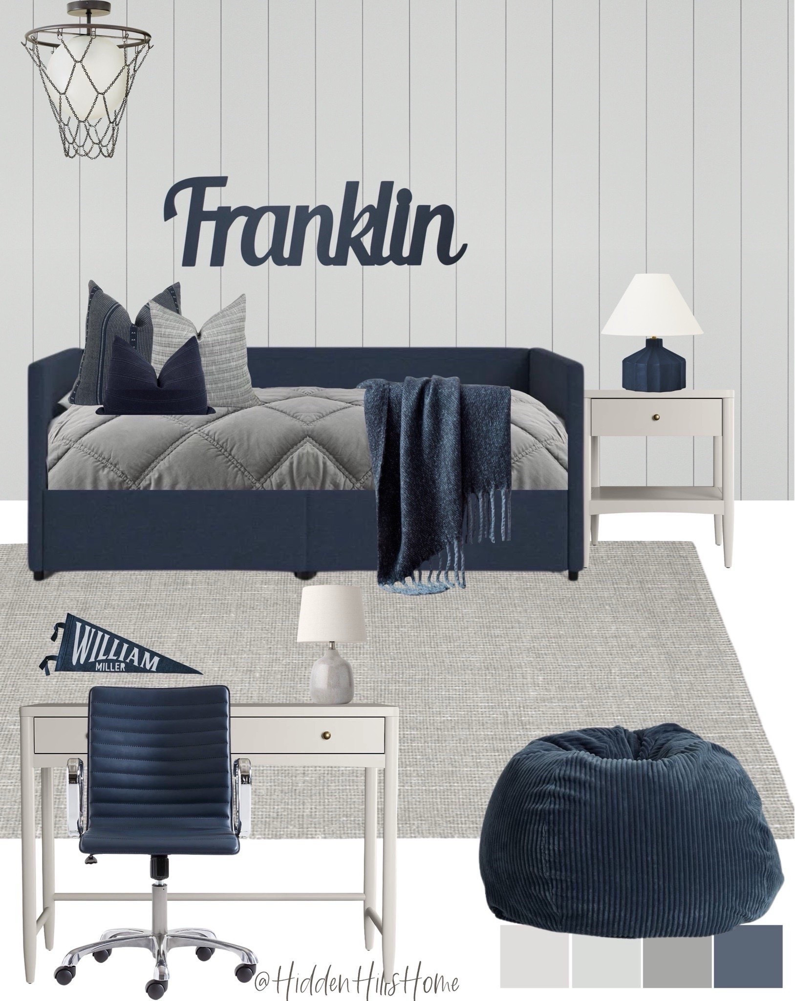 Boys bedroom mood board, modern classic boys room design mood board, boys room, boys bed, boys desk, nightstand, beanbag chair #modern-classic 


#LTKHome #LTKKids #LTKSaleAlert