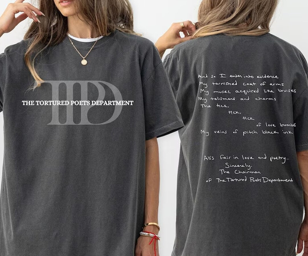 The Tortured Poets Department Shirt, the Eras Tour 2023 Shirt, Taylr Swift New Album Shirt, Gift ... | Etsy (US)
