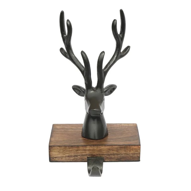 Brown Deer Head Christmas Stocking Holder, 8" Height, by Holiday Time | Walmart (US)