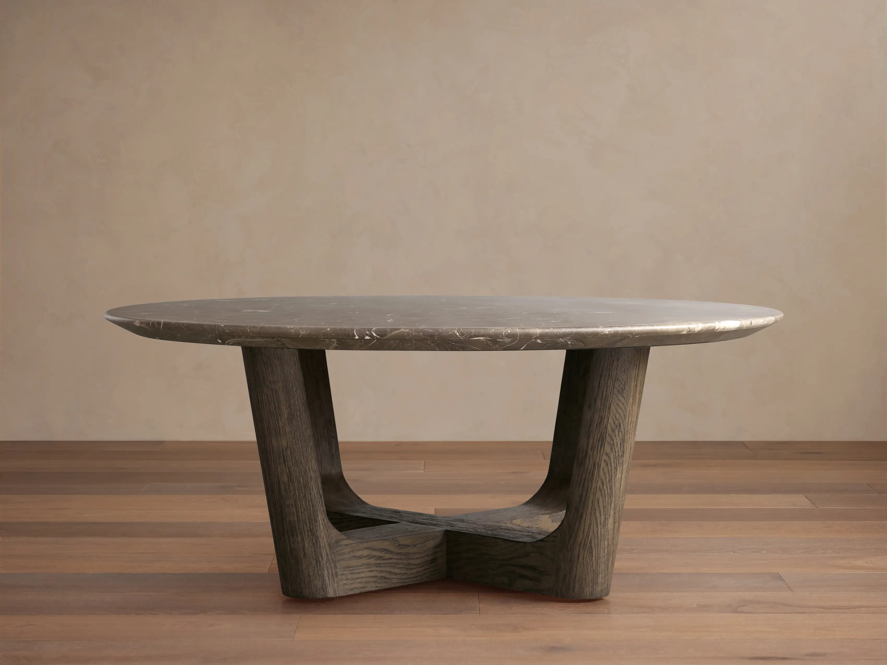 Saint Germain Round Stone Coffee Table with Rennes Base | Arhaus