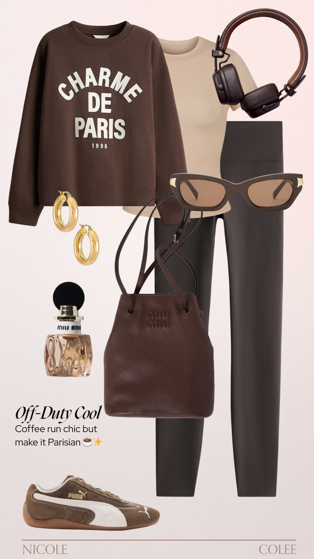 What to Wear This Week: Casual looks we love! 

Obsessed with brown atm and this sweatshirt is a steal!  Paired with some rich brown leggings and the perfect accessories!! 

Nicole Colee, H&M, Miu Miu, Puma
 

 

#LTKSeasonal #LTKActive #LTKStyleTip