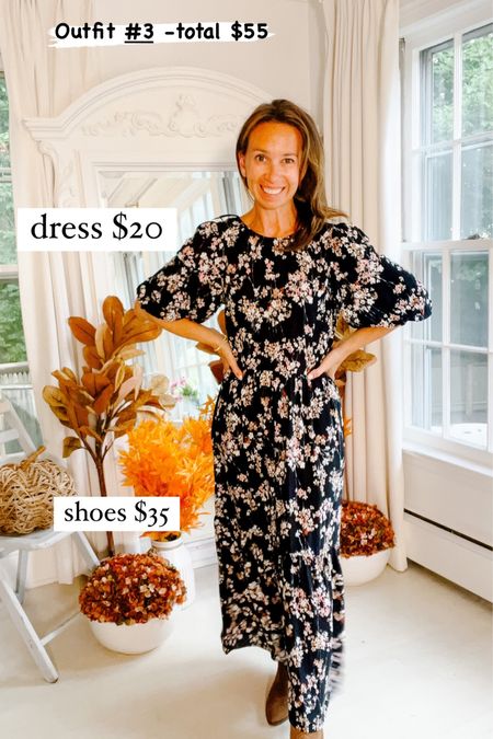 fall dress find!! so cute! LOVE! floral dress - I am wearing an XS! @walmart @walmartfashion 

#LTKstyletip #LTKunder50 #LTKSeasonal