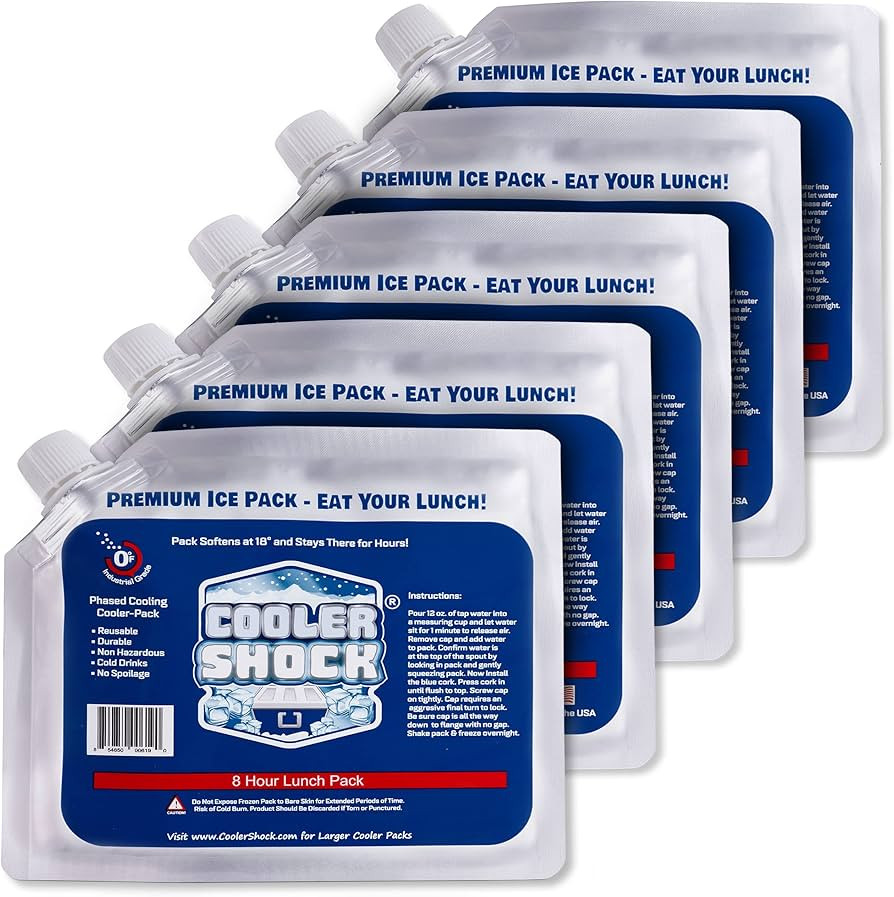 Cooler Shock Reusable Ice Pack - For Lunch Bags and Coolers, Long-Lasting Cold Freezer Packs for ... | Amazon (US)