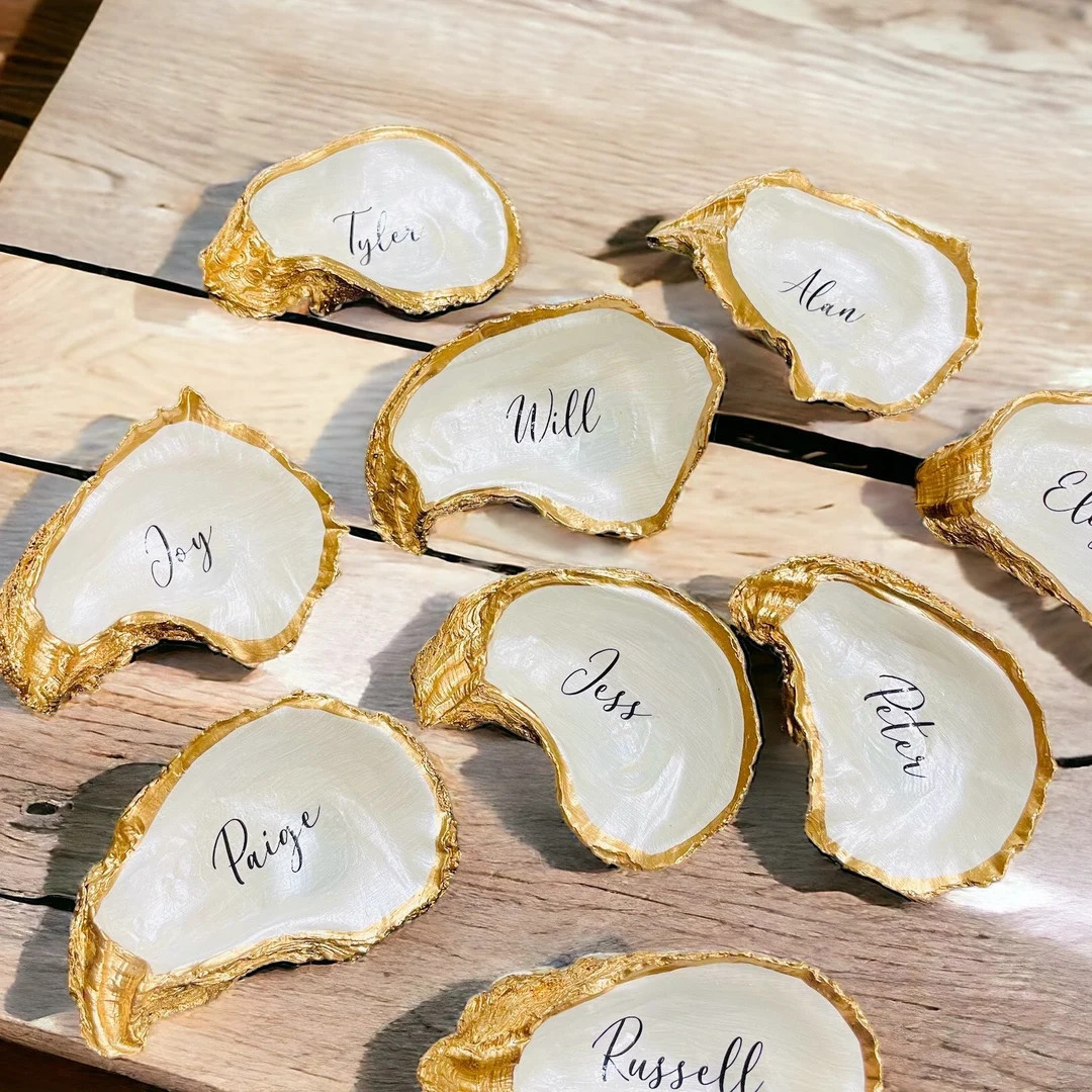 Oyster Shell Place Cards, Wedding Place Cards, Place Cards, Oyster Place Cards, Wedding Favors, W... | Etsy (US)