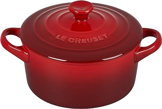 Le Creuset Stoneware Mini Round Cocotte, 8 oz., Cerise | Amazon (US)