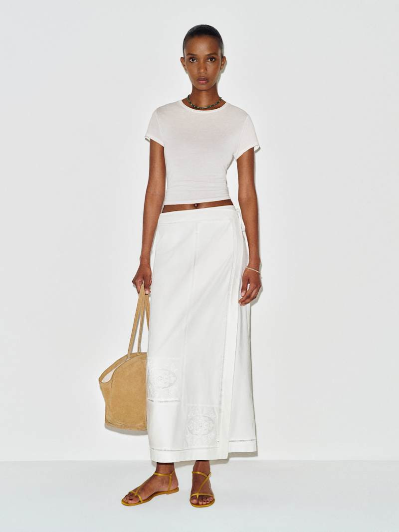 Reformation Adri Skirt Ivory 4 | Reformation (Global)