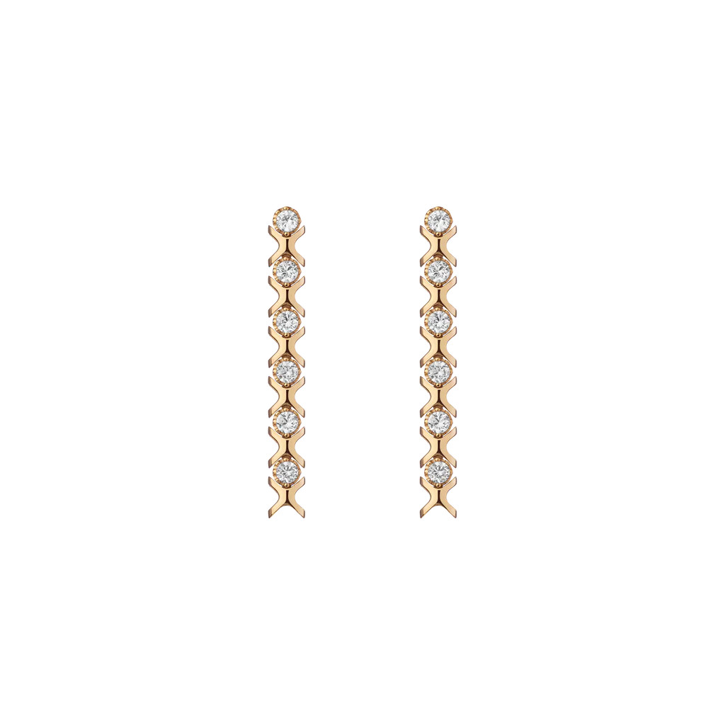 Bold Lab Grown White Sapphire X Estate Tennis Earrings | AUrate New York