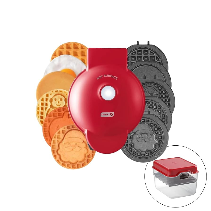 DASH Multimaker with 7 Removable Plates: Waffle Iron & Griddle + 3 Themed Plates - Santa Pumpkin ... | Amazon (US)