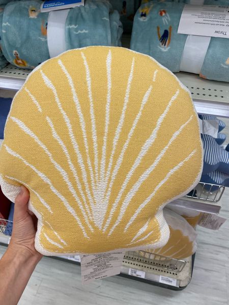 Seashell pillow 🐚☀️ this is adorable!! Would be so cute for a patio or to add some summer vibes inside. Also had an anchor  and lobster 🦞 

Summer home decor, outdoor pillow, summer pillows, decorative pillows, seashell decor, seashell pillow, target home, coastal decor 

#LTKFindsUnder50 #LTKHome #LTKSeasonal