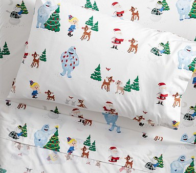 Rudolph® Glow-in-the-Dark Sheet Set | Pottery Barn Kids