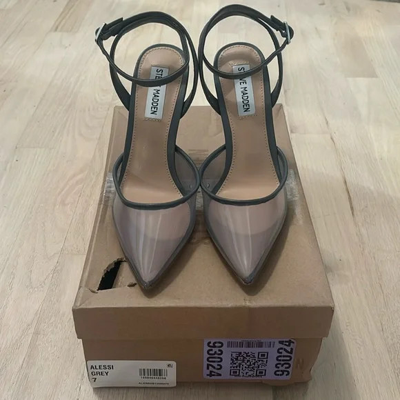 NIB Steve Madden Women's Alessi Translucent Grey Pump size 7 | Poshmark