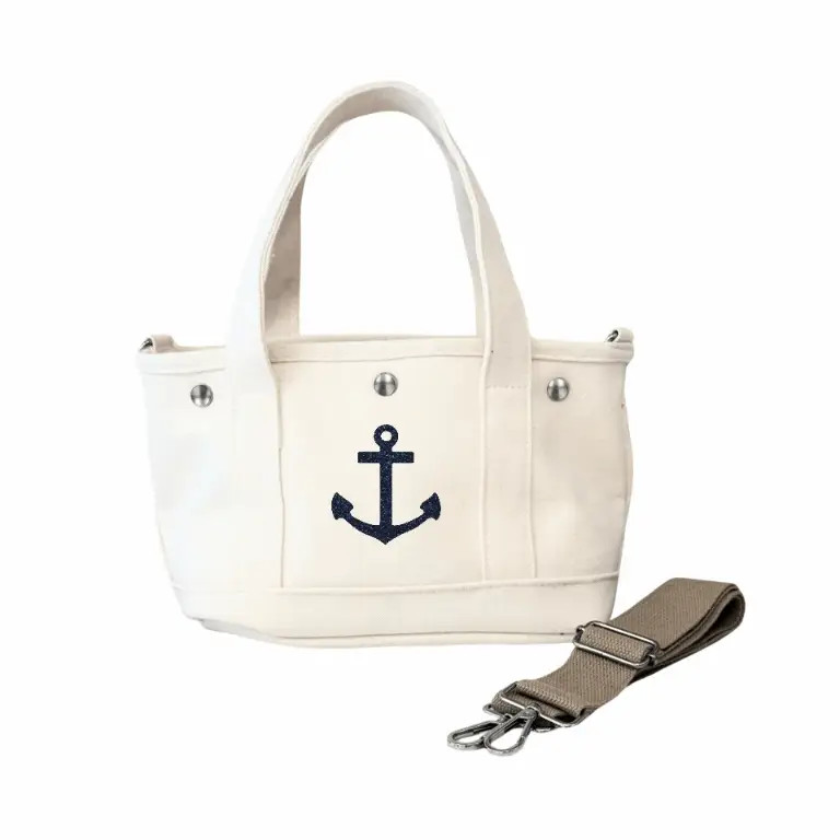 The Seaport Boat Bag - Natural Canvas *Add your Embellishment* | Quilted Koala