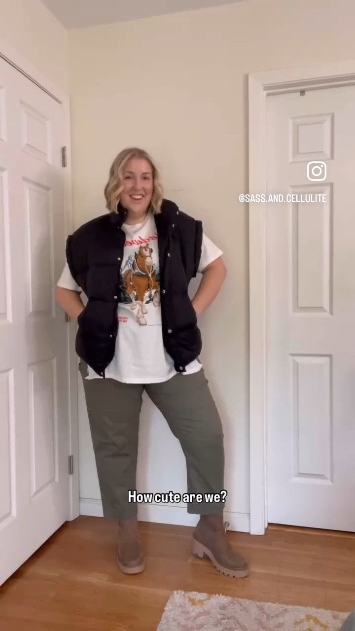 Cute comfy casual plus size holiday outfit inspo! 

These pants are the BEST - so comfy and come in several colors - I’m wearing XL  

#LTKHoliday #LTKStyleTip #LTKPlusSize