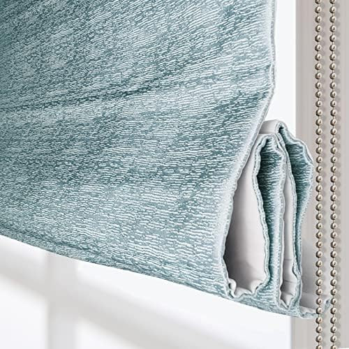 Artdix Roman Shades Blackout Window Shades - Light Blue Lined Fabric Custom Roman Shades Blinds for  | Amazon (US)
