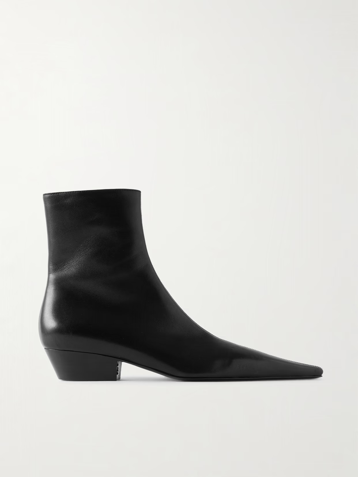 SAINT LAURENT - Jill Leather Ankle Boots - Black | NET-A-PORTER (US)
