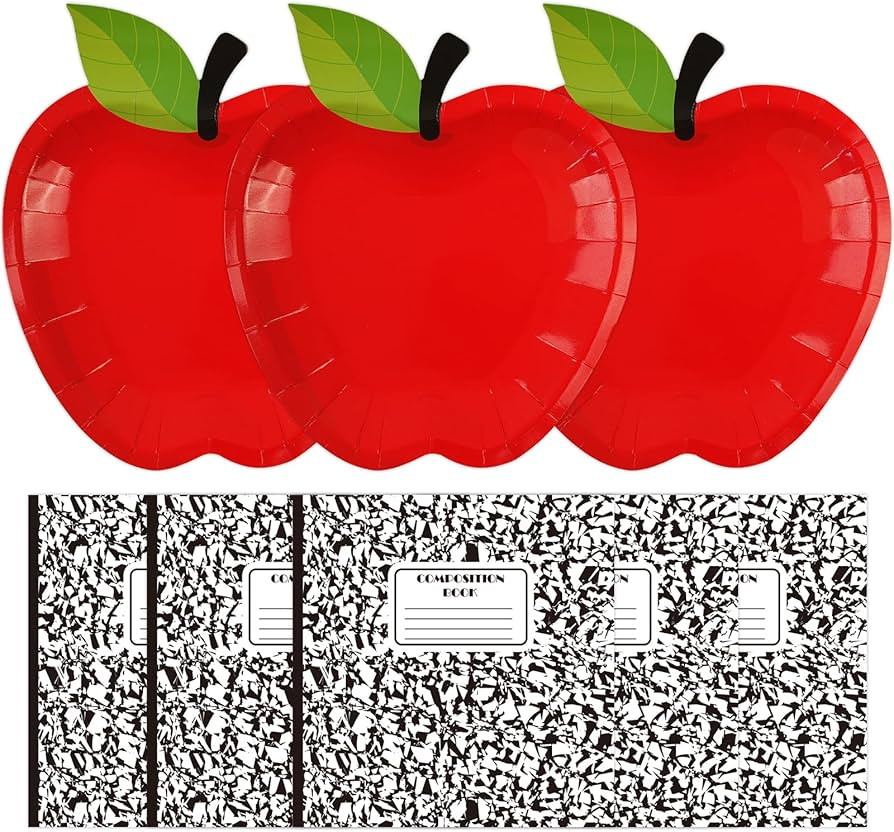 40pcs Back to School Apple Plates Composition Napkins Party Supplies Disposable First Day of Scho... | Amazon (US)