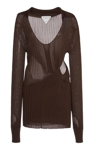 Cutout Ribbed Silk Sweater | Moda Operandi (Global)