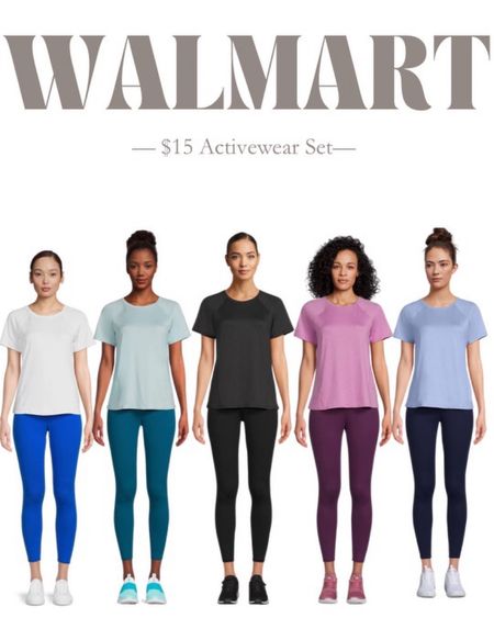 $15 workout sets from Walmart! 🤩🏋️‍♀️💪🏻

Size: small / order your normal size 
5’5” • 123lbs • Size: 4 

#walmartpartner #walmart #walmartplus @walmart
