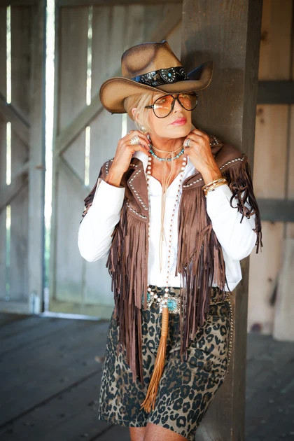Western Moment Chocolate Studded Fringe Shrug | The Willow Tree