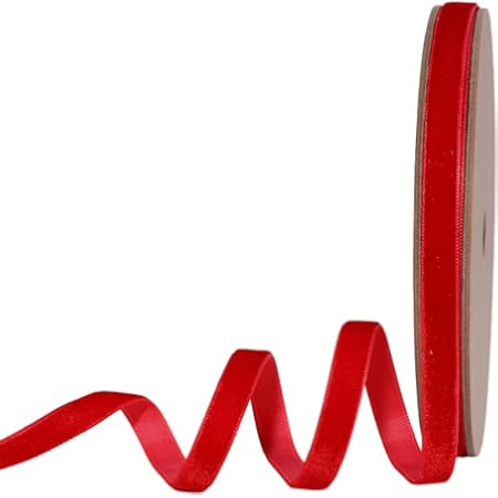 TONIFUL Red Velvet Ribbon 3/8 Inch x 10yds, Vintage Velvet Ribbons, for Christmas Wreath Decorati... | Amazon (CA)