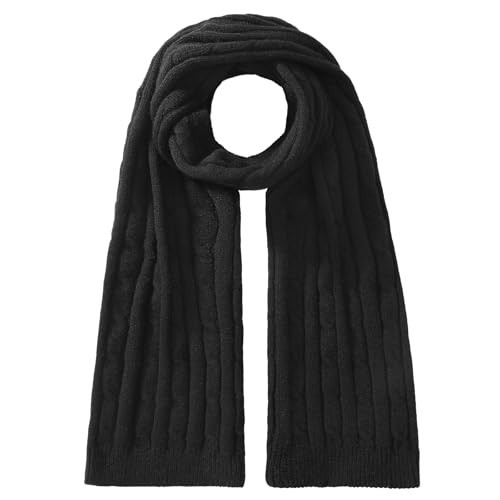 Passionbility Winter Scarf for Women Warm Winter Knit Scarf Cable Chunky Soft Scarves for Cold Weather | Amazon (US)