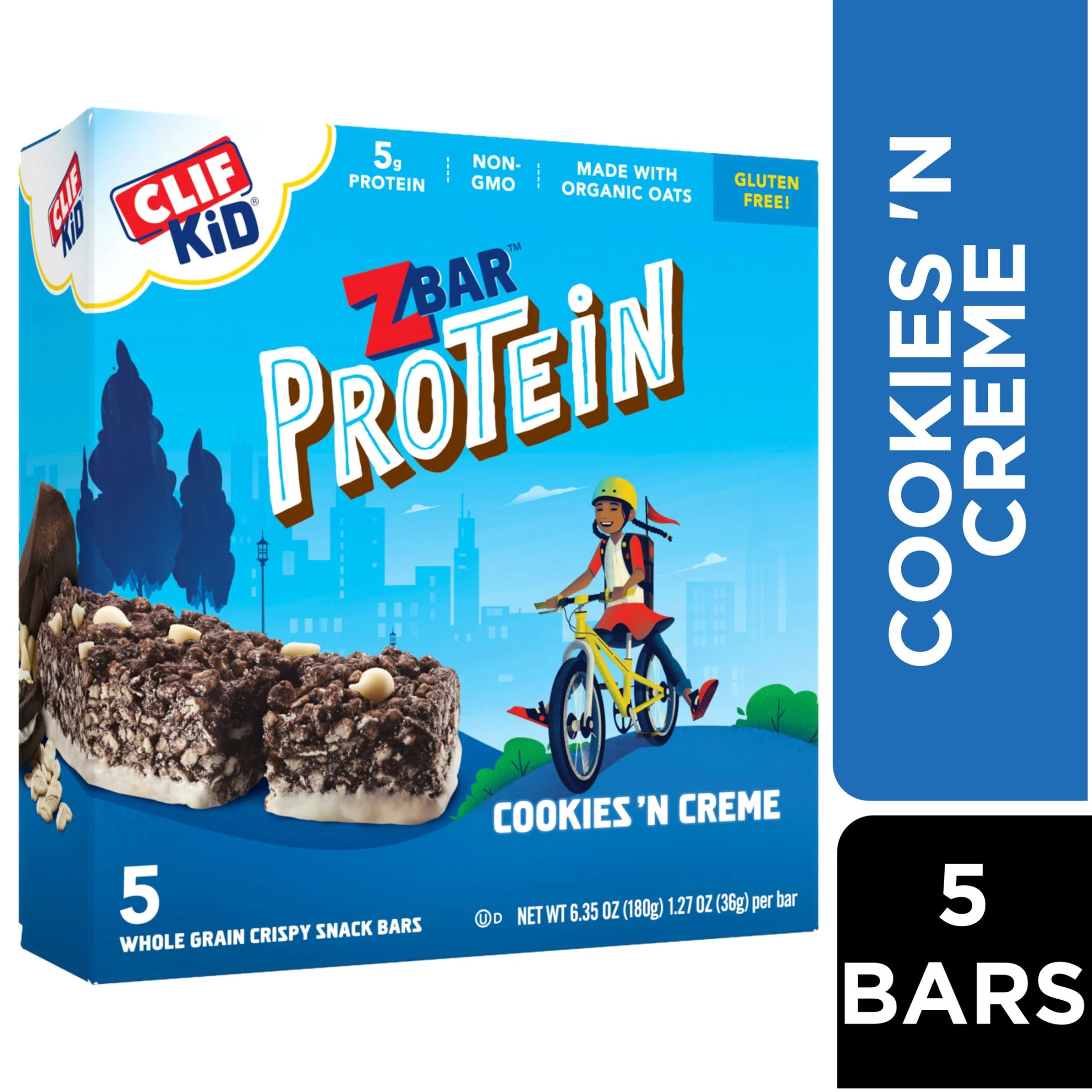 Zbar Protein - Cookies 'n Creme - Crispy Whole Grain Snack Bars - Made with Organic Oats - Non-GM... | Walmart (US)
