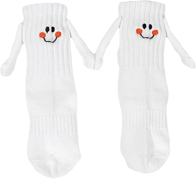 Family Matching Holding Hands Socks, Novelty Funny Magnetic Mid-Tube Socks, Parents Children Smil... | Amazon (US)