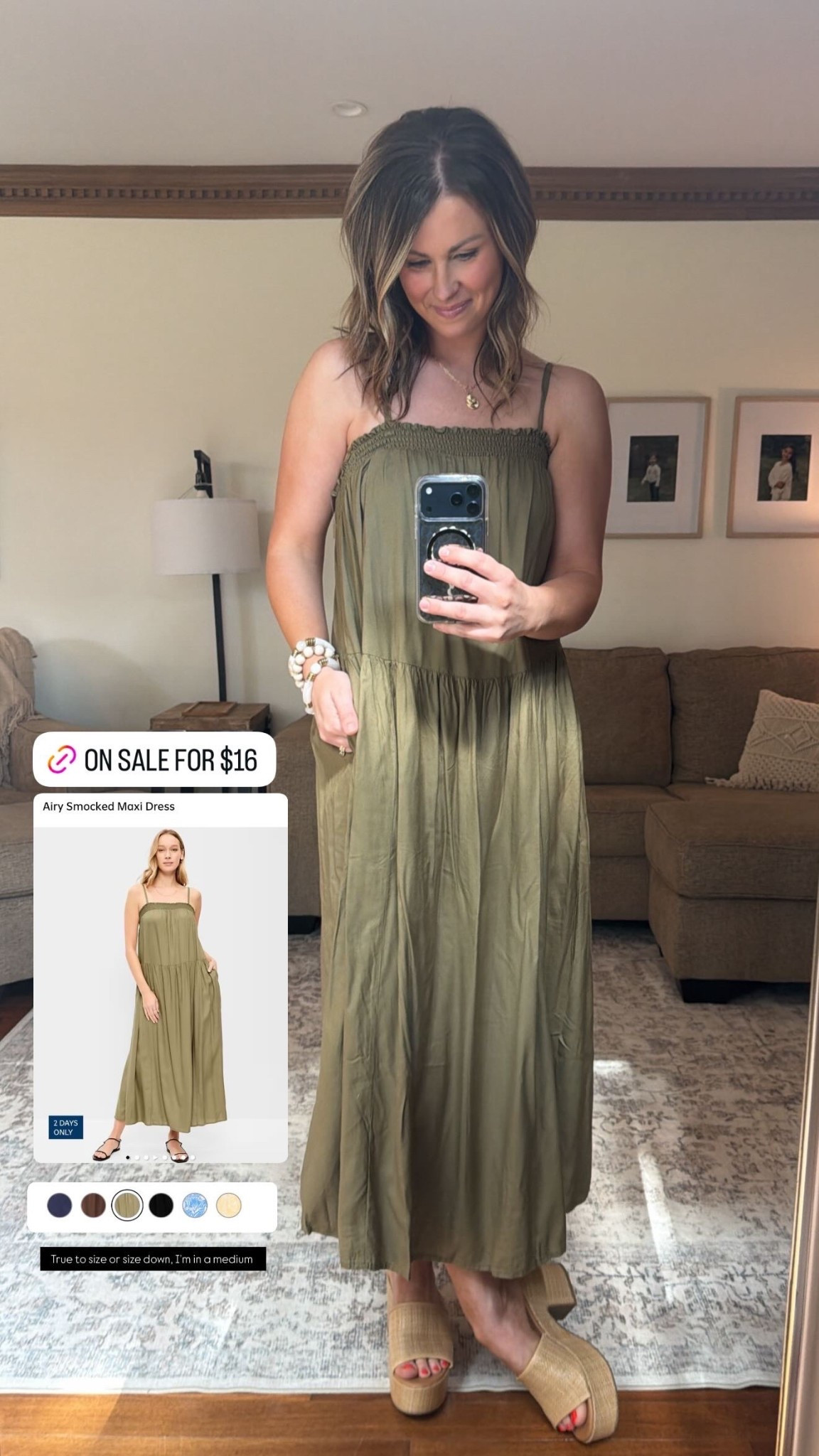 $16 and so versatile and flowy. Would be great for a bump. I’m wearing a medium, true to size or size down. 

#LTKMidsize #LTKSaleAlert