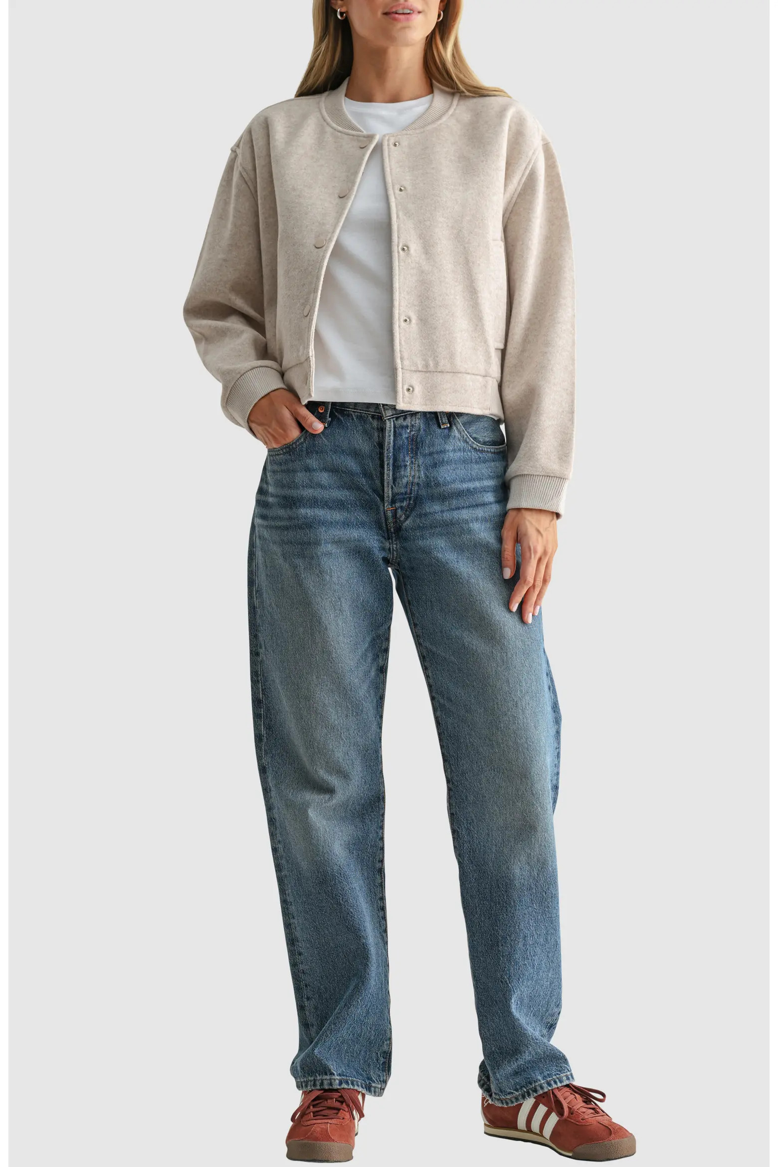 All in Favor Snap-Front Bomber Jacket (Women) | Nordstrom | Nordstrom