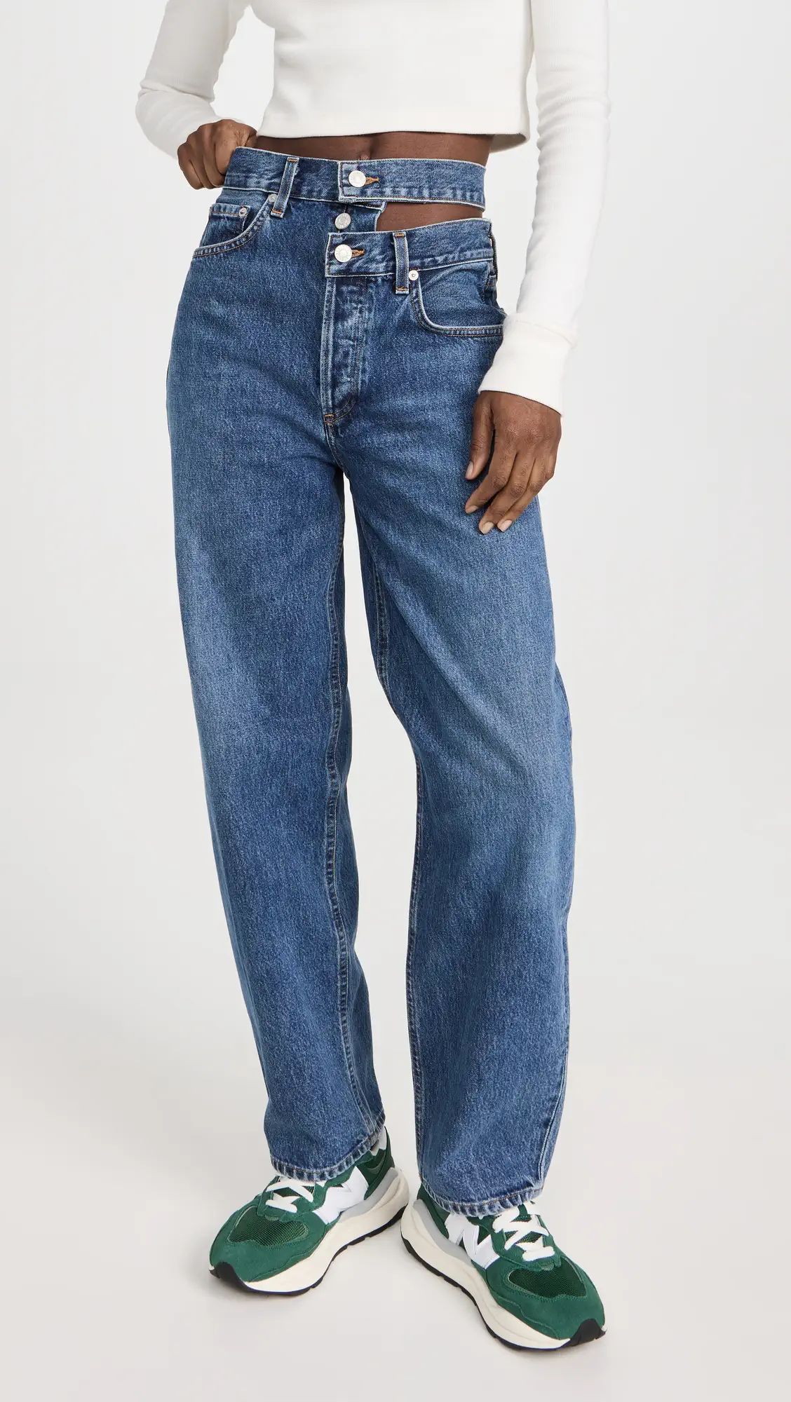 AGOLDE Broken Waistband Jeans | Shopbop | Shopbop