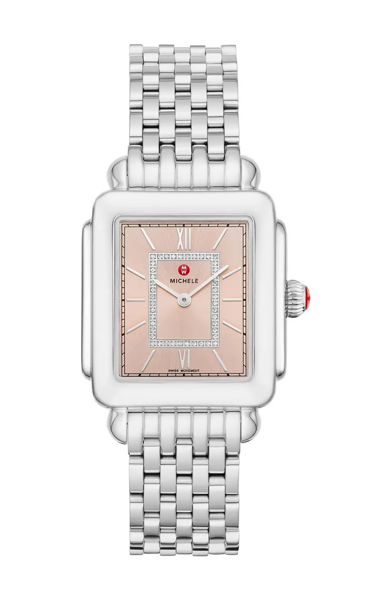 Women's Deco II Diamond Bracelet Watch, 20mm x 43mm - 0.11 ctw | Nordstrom Rack