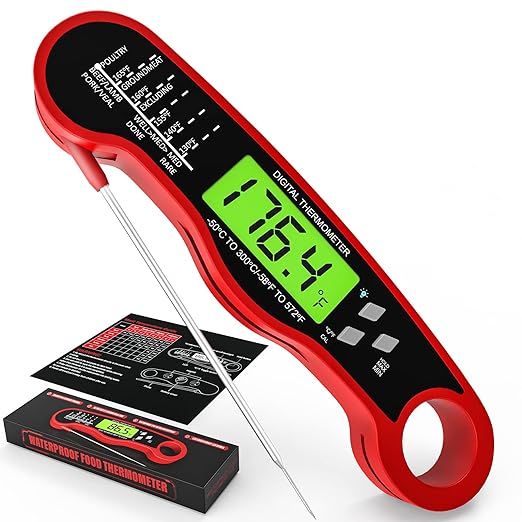 Meat Thermometer Digital - Fast Instant Read Food Thermometer for Cooking, Candy Making, Outside ... | Amazon (US)