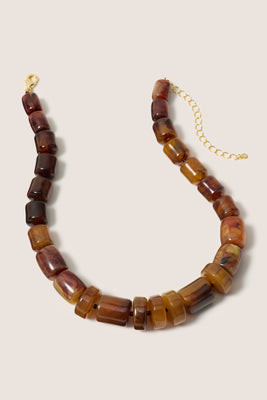 EVEREVE Women's Kenzie Statement Necklace, Brown | Evereve