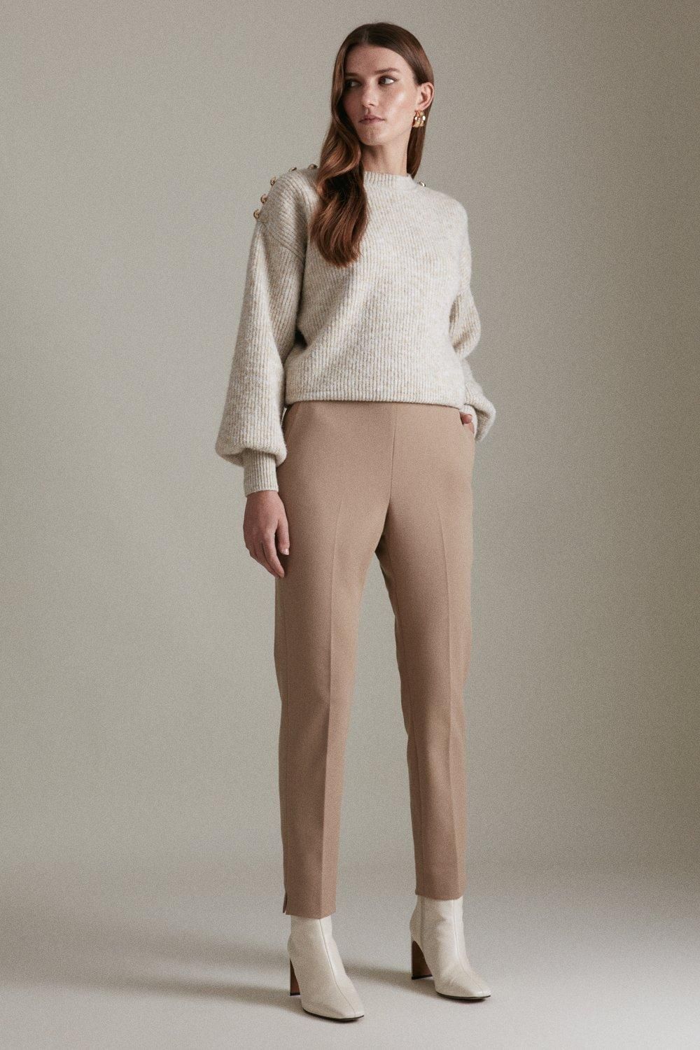 Flexi Fit Bi Stretch Slim Trousers | Karen Millen UK & IE