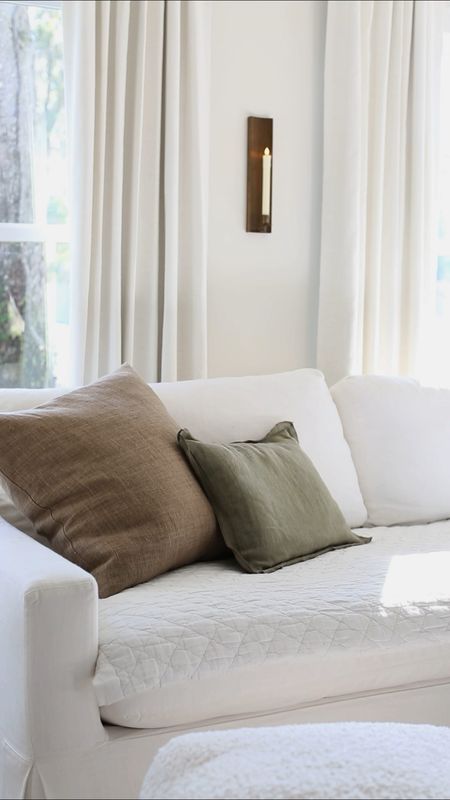use a linen quilt on your sofa to protect the seat in between washing the slipcover, currently 15% off with code EXTRA 

#LTKHolidaySale #LTKhome #LTKSeasonal