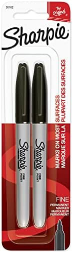 Sharpie 30162PP Permanent Markers, Fine Point, Black, 2 Count | Amazon (US)