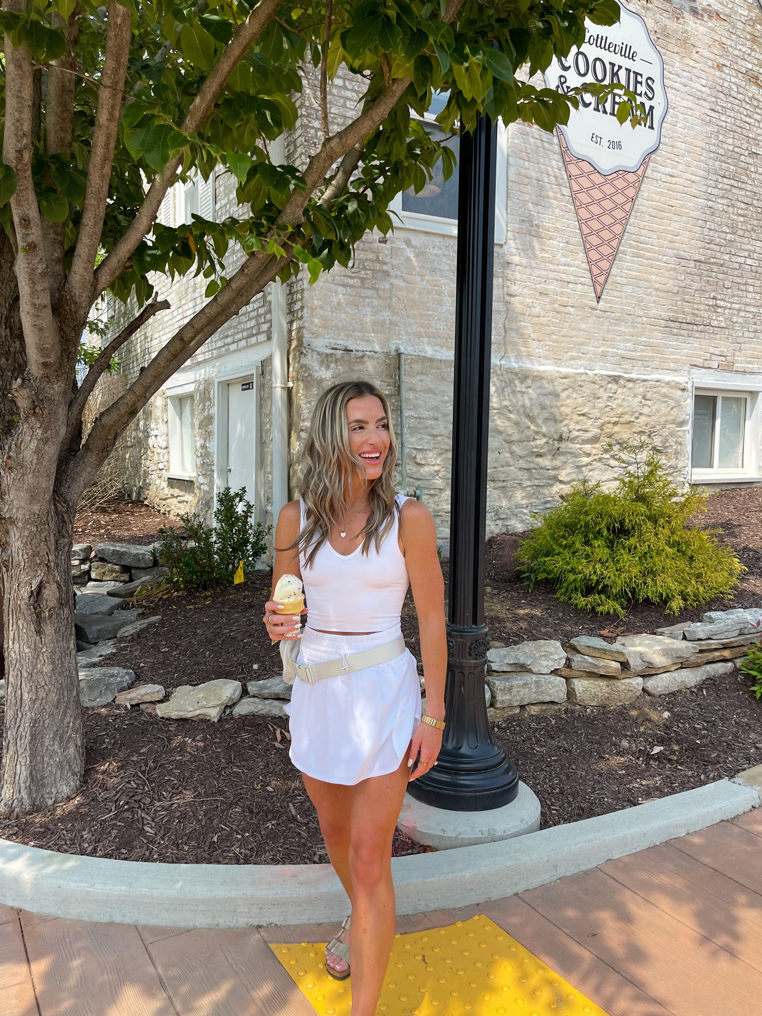 summertime means ice cream every night, I don’t make the rules I just play by them ☀️🍦☺️ I’m 5’2” in XS tank & skort both 20% off this weekend!! 

#LTKsalealert #LTKunder50