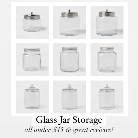 Glass jars, glass storage, laundry room storage, kitchen pantry storage, organization tips 

#LTKhome #LTKunder50