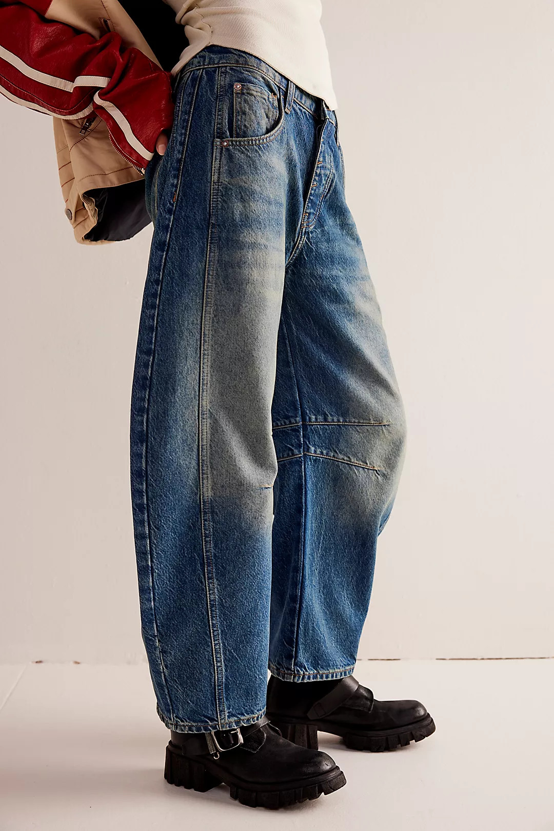 We The Free Good Luck Mid-Rise Barrel Jeans | Free People (Global - UK&FR Excluded)