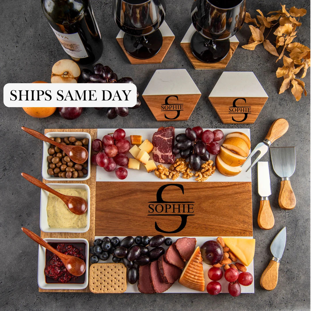 Charcuterie Board Personalized, Cheese Board, Unique Hostess Gift, Housewarming, Engagement, Wedd... | Etsy (US)