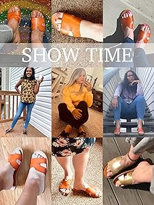 KOLILI Womens Flat Slide Sandals, Summer Fashion Sandals, Comfy Style | Warm-weather Favorite | Amazon (US)