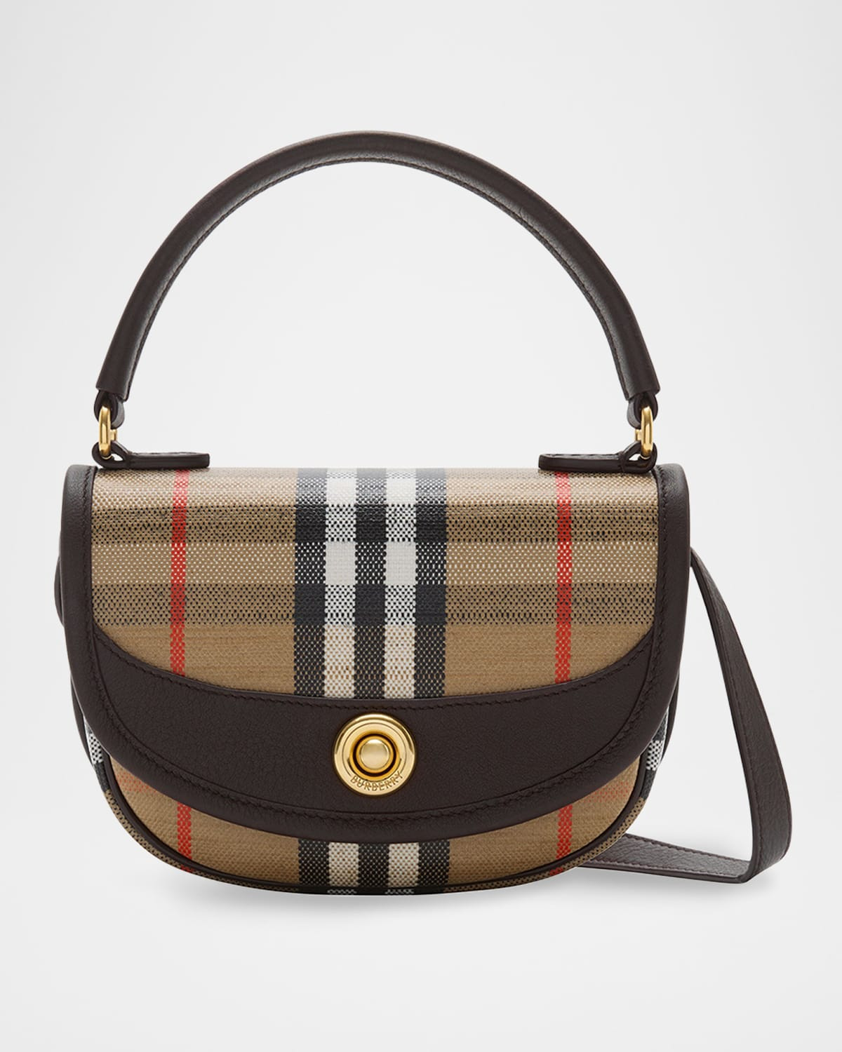 Highlands Check Jacquard Top-Handle Bag | Neiman Marcus