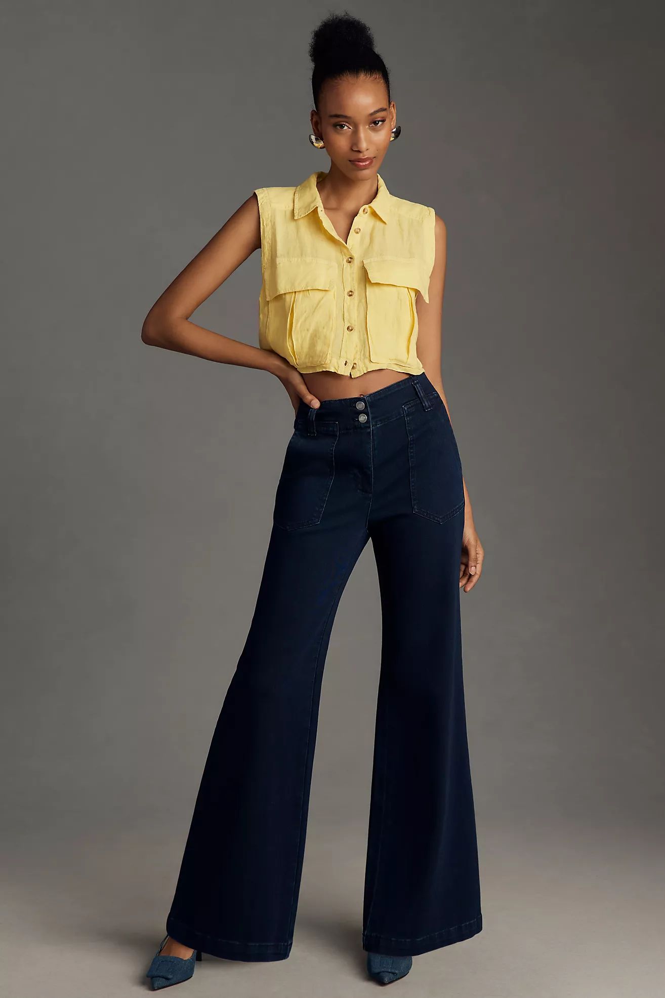 The Naomi High-Rise Wide-Leg Jeans by Maeve | Anthropologie (US)